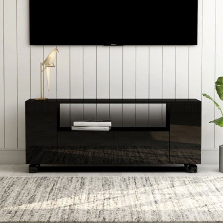 vidaXL TV-Schrank Hochglanz-Schwarz 120x35x48 cm Holzwerkstoff