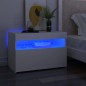 vidaXL TV-Schrank mit LED-Leuchten Weiß 60x35x40 cm vidaXL TV-Schrank mit LED-Leuchten Weiß 60x35x40 cm