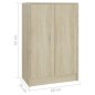 vidaXL Schuhschrank Sonoma-Eiche 60x35x92 cm Holzwerkstoff vidaXL Schuhschrank Sonoma-Eiche 60x35x92 cm Holzwerkstoff