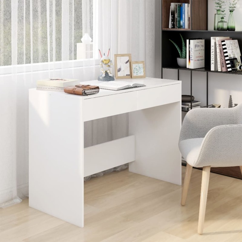 vidaXL Schreibtisch Weiß 101x50x76,5 cm Holzwerkstoff vidaXL Schreibtisch Weiß 101x50x76,5 cm Holzwerkstoff
