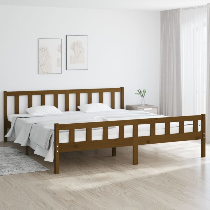 vidaXL Massivholzbett Honigbraun 160x200 cm vidaXL Massivholzbett Honigbraun 160x200 cm