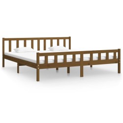 vidaXL Massivholzbett Honigbraun 160x200 cm