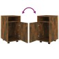 vidaXL Beistellschrank mit Rollen Räuchereiche 33x38x60 cm vidaXL Beistellschrank mit Rollen Räuchereiche 33x38x60 cm