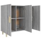 vidaXL Sideboard Grau Sonoma 90x34x80 cm Holzwerkstoff vidaXL Sideboard Grau Sonoma 90x34x80 cm Holzwerkstoff