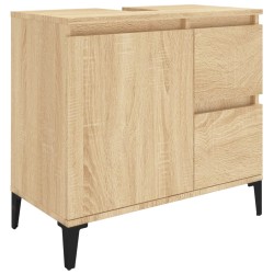 vidaXL Badschrank Sonoma-Eiche 65x33x60 cm Holzwerkstoff