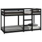 vidaXL Etagenbett Schwarz 75x190 cm Massivholz Kiefer vidaXL Etagenbett Schwarz 75x190 cm Massivholz Kiefer