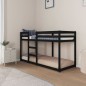 vidaXL Etagenbett Schwarz 75x190 cm Massivholz Kiefer vidaXL Etagenbett Schwarz 75x190 cm Massivholz Kiefer