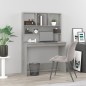 vidaXL Schreibtisch mit Regal Betongrau 102x45x148 cm Holzwerkstoff vidaXL Schreibtisch mit Regal Betongrau 102x45x148 cm Holzwerkstoff