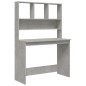 vidaXL Schreibtisch mit Regal Betongrau 102x45x148 cm Holzwerkstoff vidaXL Schreibtisch mit Regal Betongrau 102x45x148 cm Holzwerkstoff