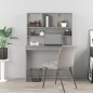 vidaXL Schreibtisch mit Regal Betongrau 102x45x148 cm Holzwerkstoff vidaXL Schreibtisch mit Regal Betongrau 102x45x148 cm Holzwerkstoff