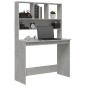 vidaXL Schreibtisch mit Regal Betongrau 102x45x148 cm Holzwerkstoff vidaXL Schreibtisch mit Regal Betongrau 102x45x148 cm Holzwerkstoff