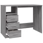 vidaXL Schreibtisch mit Schubladen Grau Sonoma 102x50x76 cm vidaXL Schreibtisch mit Schubladen Grau Sonoma 102x50x76 cm