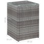 vidaXL Beistelltisch mit Glasplatte Grau 35 x 35 x 52 cm Poly Rattan vidaXL Beistelltisch mit Glasplatte Grau 35 x 35 x 52 cm Poly Rattan