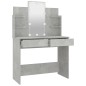 vidaXL Schminktisch mit LED Betongrau 96x40x142 cm vidaXL Schminktisch mit LED Betongrau 96x40x142 cm