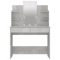 vidaXL Schminktisch mit LED Betongrau 96x40x142 cm vidaXL Schminktisch mit LED Betongrau 96x40x142 cm