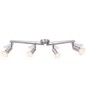 vidaXL Deckenleuchte mit 4 LED Spotlights Satin Nickel vidaXL Deckenleuchte mit 4 LED Spotlights Satin Nickel