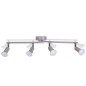 vidaXL Deckenleuchte mit 4 LED Spotlights Satin Nickel vidaXL Deckenleuchte mit 4 LED Spotlights Satin Nickel