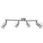 vidaXL Deckenleuchte mit 4 LED Spotlights Satin Nickel vidaXL Deckenleuchte mit 4 LED Spotlights Satin Nickel