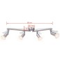 vidaXL Deckenleuchte mit 4 LED Spotlights Satin Nickel vidaXL Deckenleuchte mit 4 LED Spotlights Satin Nickel