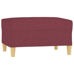 vidaXL Fußhocker Weinrot 70x55x41 cm Stoff