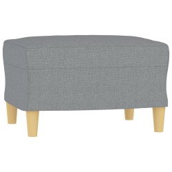 vidaXL Fußhocker Hellgrau 60x50x41 cm Stoff