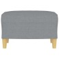vidaXL Fußhocker Hellgrau 60x50x41 cm Stoff vidaXL Fußhocker Hellgrau 60x50x41 cm Stoff