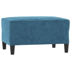 vidaXL Fußhocker Blau 70x55x41 cm Samt