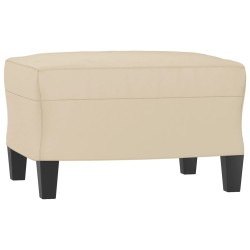 vidaXL Fußhocker Creme 60x50x41 cm Mikrofasergewebe