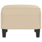 vidaXL Fußhocker Creme 60x50x41 cm Mikrofasergewebe vidaXL Fußhocker Creme 60x50x41 cm Mikrofasergewebe