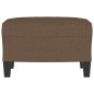 vidaXL Fußhocker Braun 60x50x41 cm Stoff vidaXL Fußhocker Braun 60x50x41 cm Stoff