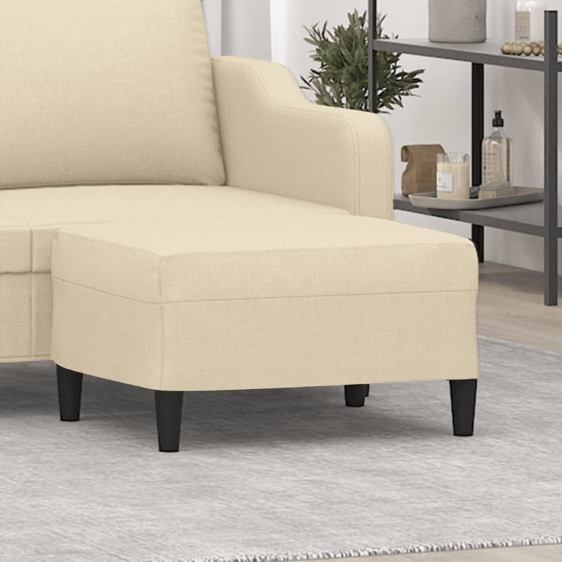 vidaXL Fußhocker Creme 70x55x41 cm Stoff vidaXL Fußhocker Creme 70x55x41 cm Stoff