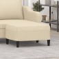 vidaXL Fußhocker Creme 70x55x41 cm Stoff vidaXL Fußhocker Creme 70x55x41 cm Stoff