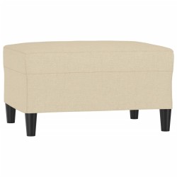 vidaXL Fußhocker Creme 70x55x41 cm Stoff