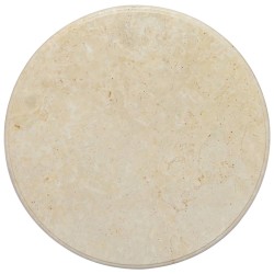 vidaXL Tischplatte Creme Ø60x2,5 cm Marmor