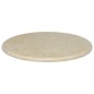 vidaXL Tischplatte Creme Ø60x2,5 cm Marmor
