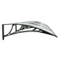 vidaXL Türvordach Schwarz und Transparent 400x75 cm Polycarbonat vidaXL Türvordach Schwarz und Transparent 400x75 cm Polycarbonat