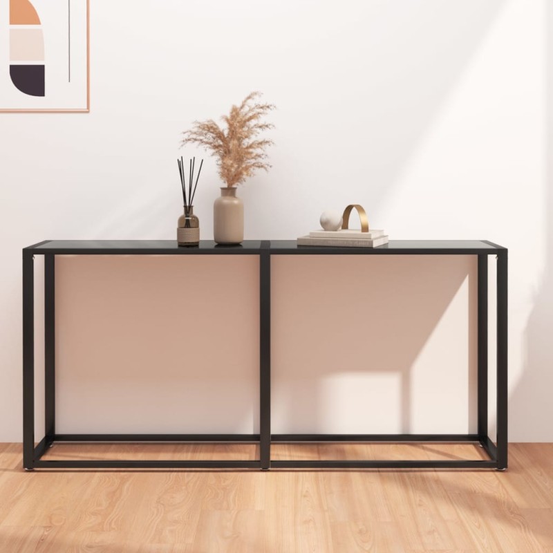 vidaXL Konsolentisch Schwarz 160x35x75,5 cm Hartglas vidaXL Konsolentisch Schwarz 160x35x75,5 cm Hartglas
