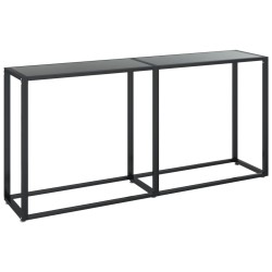 vidaXL Konsolentisch Schwarz 160x35x75,5 cm Hartglas