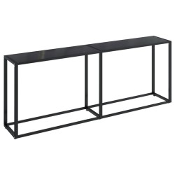 vidaXL Konsolentisch Schwarz 200x35x75,5 cm Hartglas