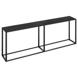 vidaXL Konsolentisch Schwarz 220x35x75,5 cm Hartglas