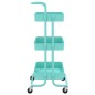 vidaXL Küchenwagen 3 Etagen Türkis 42x35x85 cm Eisen und ABS vidaXL Küchenwagen 3 Etagen Türkis 42x35x85 cm Eisen und ABS