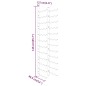 vidaXL Wand-Weinregal für 36 Flaschen 2 Stk. Weiß Eisen vidaXL Wand-Weinregal für 36 Flaschen 2 Stk. Weiß Eisen