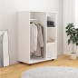 vidaXL Kleiderschrank Weiß 80x40x110 cm Holzwerkstoff vidaXL Kleiderschrank Weiß 80x40x110 cm Holzwerkstoff