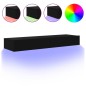 vidaXL TV-Schränke mit LED-Leuchten 2 Stk. Schwarz 60x35x15,5 cm vidaXL TV-Schränke mit LED-Leuchten 2 Stk. Schwarz 60x35x15,5 cm