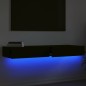vidaXL TV-Schränke mit LED-Leuchten 2 Stk. Schwarz 60x35x15,5 cm vidaXL TV-Schränke mit LED-Leuchten 2 Stk. Schwarz 60x35x15,5 cm