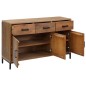 vidaXL Sideboard Braun 110x35x70 cm Massivholz Kiefer vidaXL Sideboard Braun 110x35x70 cm Massivholz Kiefer