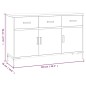vidaXL Sideboard Braun 110x35x70 cm Massivholz Kiefer vidaXL Sideboard Braun 110x35x70 cm Massivholz Kiefer