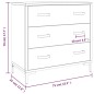 vidaXL Kommode 75x35x70 cm Massivholz Kiefer vidaXL Kommode 75x35x70 cm Massivholz Kiefer