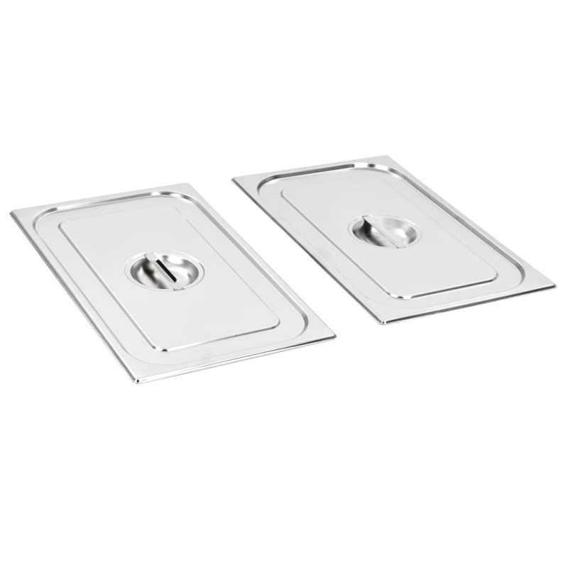 Deckel für GN 1/1 Behälter 2 Stk. Edelstahl Deckel für GN 1/1 Behälter 2 Stk. Edelstahl