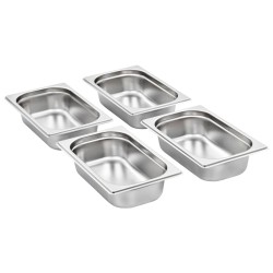 vidaXL Gastronormbehälter 8 Stk. GN 1/4 65 mm Edelstahl 